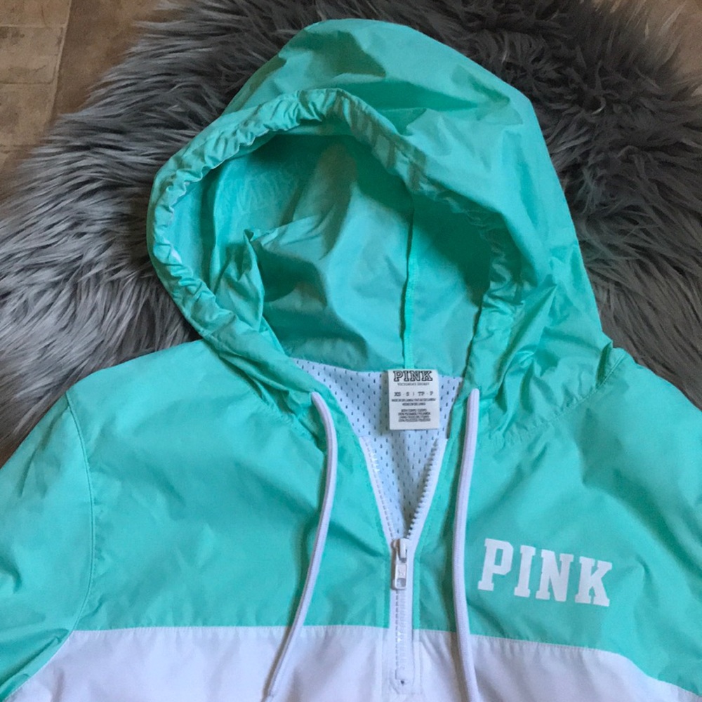 Pink Victoria’s Secret Mint Anorak Windbreaker